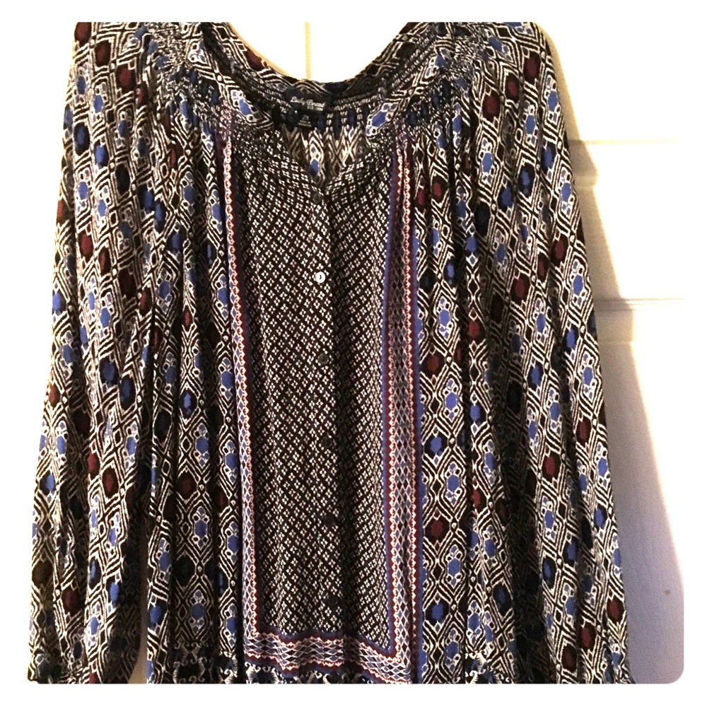 Lucky Brand gorgeous peasant blouse